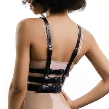 PU Leather Chest Harness for Ladies / Sexy Lingerie Suspenders / BDSM Body Waist Belts - EVE's SECRETS